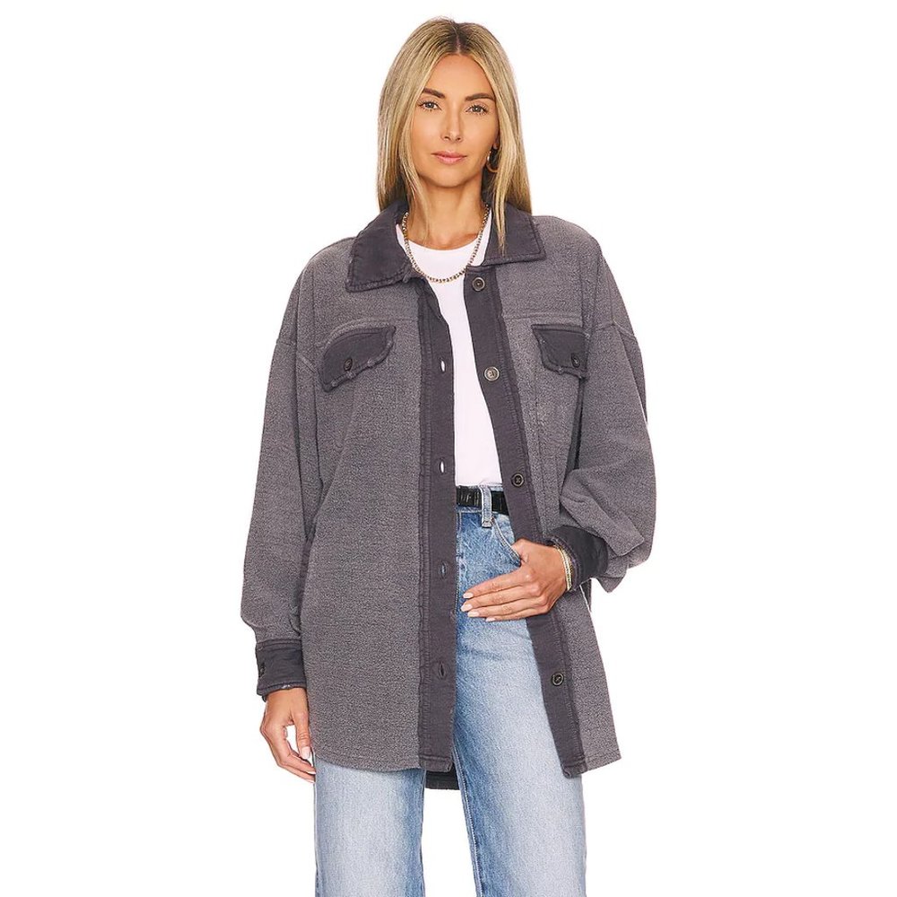 FREE PEOPLE Ruby Jacket Washed Black Size M